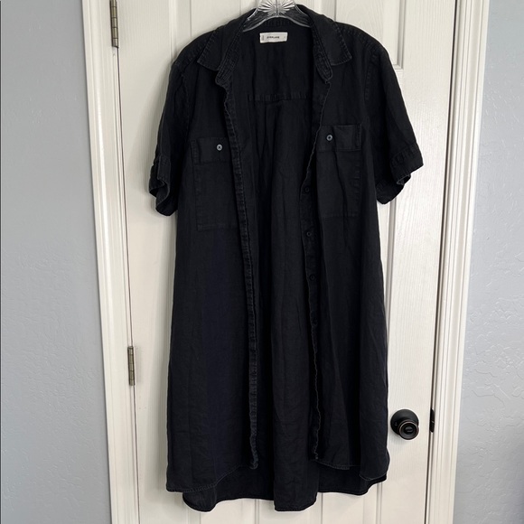 Everlane THE DAYTRIPPER DRESS IN LINEN black size large - Picture 5 of 12